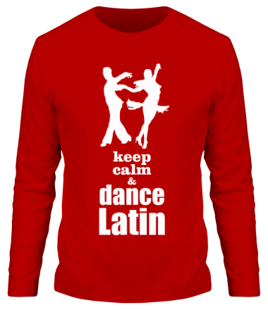 Мужская футболка длинный рукав Keep calm & dance latin