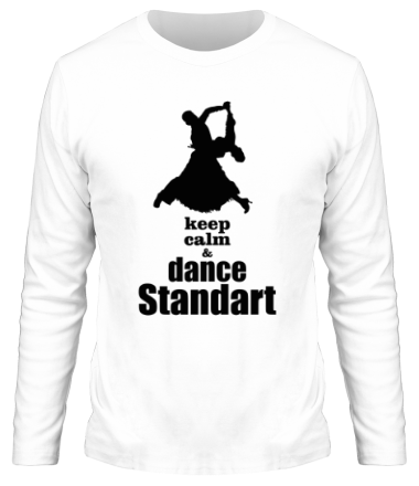 Мужская футболка длинный рукав Keep_calm dance standart