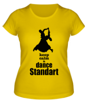 Женская футболка Keep_calm dance standart фото