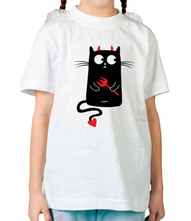 Детская футболка Кот дьяволёнок