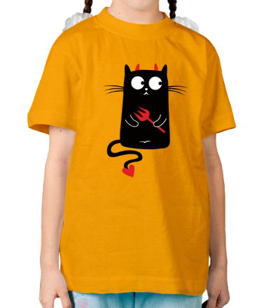 Детская футболка Кот дьяволёнок