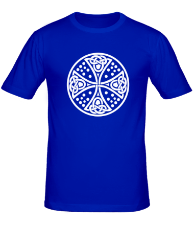Мужская футболка Кельтский дизайн с крестом.