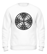 Толстовка без капюшона Кельтский дизайн с крестом. фото