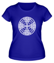 Женская футболка Кельтский дизайн с крестом.