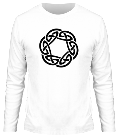 Мужская футболка длинный рукав Кельтский орнамент