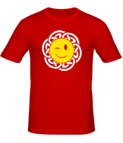 Мужская футболка Солнце в кельтских узорах фото