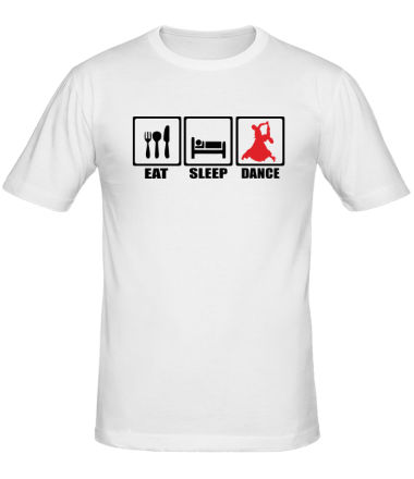 Мужская футболка Ешь, спи, танцуй - St