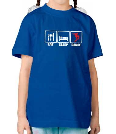 Детская футболка Eat sleep dance