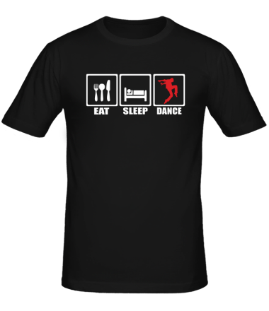 Мужская футболка Eat sleep dance