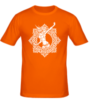 Мужская футболка Свобода (Девушка в кельтском узоре) фото