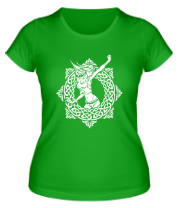 Женская футболка Свобода (Девушка в кельтском узоре) фото
