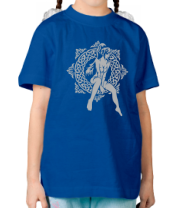 Детская футболка Девочка в круге из кельтских узоров