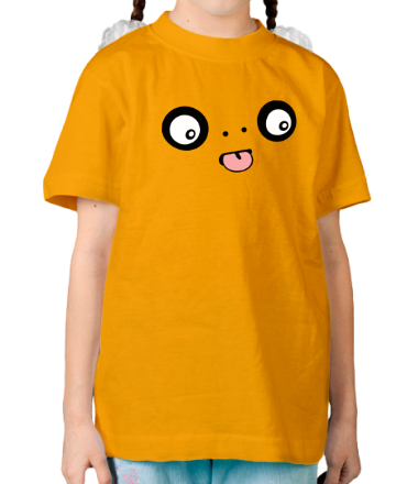 Детская футболка Забавный монстр показывает язык