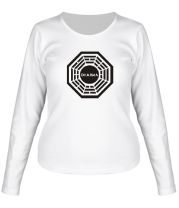 Женская футболка длинный рукав Dharma logo (lost)