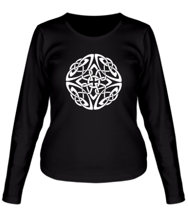 Женская футболка длинный рукав Сложный кельтский узор