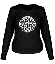 Женская футболка длинный рукав Сложный кельтский узор фото