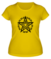 Женская футболка Звезда и кельтский узор фото
