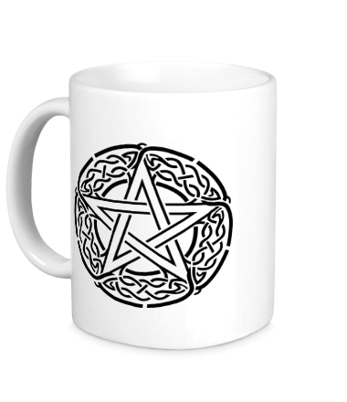 Кружка Звезда пентаграмма и кельтский орнамент