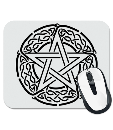 Коврик для мыши Звезда пентаграмма и кельтский орнамент