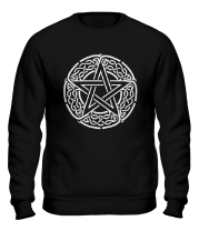 Толстовка без капюшона Звезда пентаграмма и кельтский орнамент фото