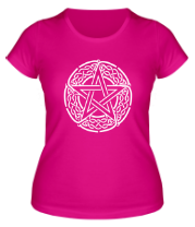 Женская футболка Звезда пентаграмма и кельтский орнамент фото