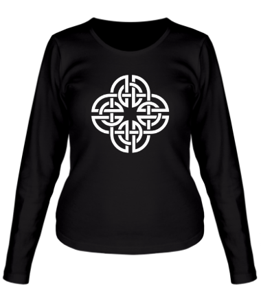 Женская футболка длинный рукав Кельтский геометрический узор
