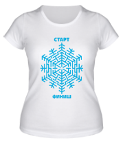 Женская футболка Снежинка лабиринт фото