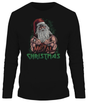 Мужская футболка длинный рукав Metal Christmas