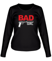Женская футболка длинный рукав Bad girl (плохая девушка)  фото