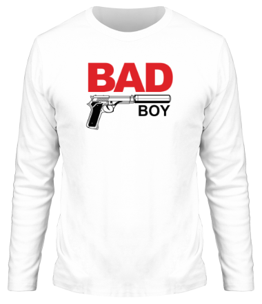 Мужская футболка длинный рукав Bad boy (плохой парень) 