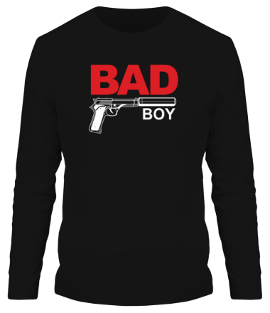 Мужская футболка длинный рукав Bad boy (плохой парень) 