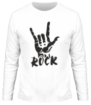Мужская футболка длинный рукав Рок (Rock)  фото