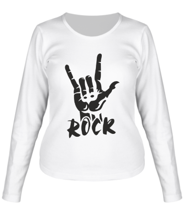 Женская футболка длинный рукав Рок (Rock) 