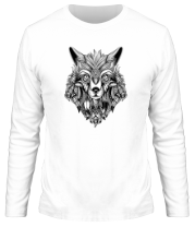 Мужская футболка длинный рукав Красивый волк фото