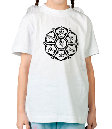 Детская футболка Мантра (тело, речь, разум Будды)