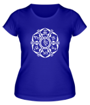 Женская футболка Мантра (тело, речь, разум Будды) фото