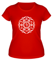 Женская футболка Мантра (тело, речь, разум Будды) фото