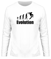 Мужская футболка длинный рукав Танцор эволюция фото