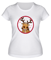 Женская футболка Влюбленный олень. 