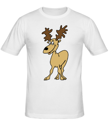 Мужская футболка Прикольный олень