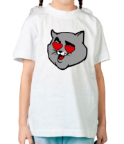 Детская футболка Влюбленный кот фото