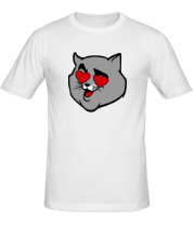 Мужская футболка Влюбленный кот фото