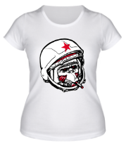 Женская футболка Обезьяна космонавт фото