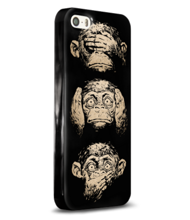 Чехол для iPhone 3 мудрые обезьяны