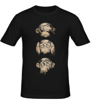 Мужская футболка 3 мудрые обезьяны фото