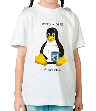 Детская футболка Smells Linux