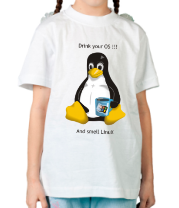 Детская футболка Smells Linux фото