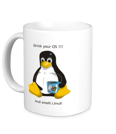 Кружка Smells Linux
