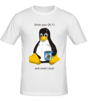 Мужская футболка Smells Linux фото
