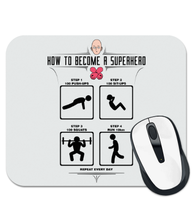 Коврик для мыши Как стать супергероем